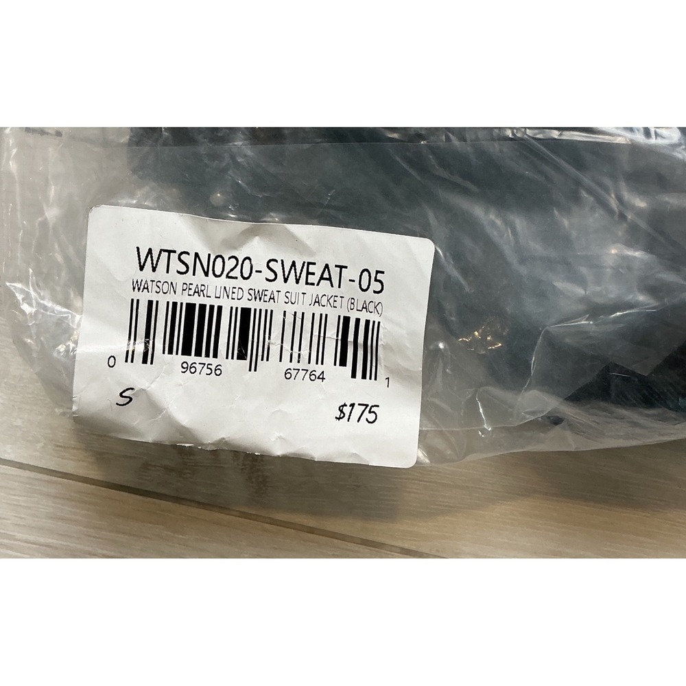 Watson Studios Pearl Lined Sweat Suit Jacket Black Small New With Tags - Picture 6 of 8